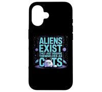 Funny Outer Space Cat - Gli alieni esistono travestiti da gatti Custodia per iPhone 16