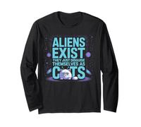 Funny Outer Space Cat - Gli Alieni esistono travestiti da Gatti Maglia a Manica
