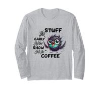 Funny Owl Stuff The Early Worm Coffee Maglia a Manica