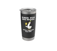 Funny Padel Duck: Uno Di Noi Due Gioca Meglio Di Te Bicchiere termico in acciaio inox doppia parete