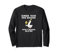Funny Padel Duck: Uno di Noi Due Gioca Meglio di Te Maglia a Manica