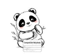 Funny Panda and Coffee Mug Composition Notebook: Pandas Lover Journal for Teens Kids Students 7.5 x 9.25 in. 150 Pages