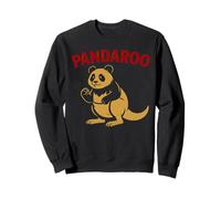Funny Panda Kangaroo Australia China Animal Wildlife Cartoon Felpa