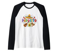Funny Papacito Cinco De Mayo Camicia Cinco De Mayo Lets Fiesta Maglia con Maniche Raglan
