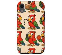 Funny Parrot Cartoon Meme Mischief Animal Humor Art Custodia per iPhone XR