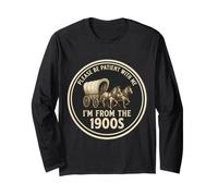 Funny Patient with Me Vengo dal 1900 Vintage Wagon Retro Maglia a Manica