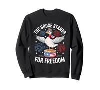 Funny Patriotic Goose 4th of July USA Flag Felpa