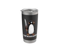 Funny Penguin Flight Was Never An Option Sarcastic Humor Bicchiere termico in acciaio inox doppia parete