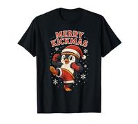 Funny Penguin Merry Kickmas MMA Mixed Martial Arts Muay Thai Maglietta