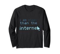 Funny People Testo Divertente Citazione di Io Sono Older Than The Internet Maglia a Manica