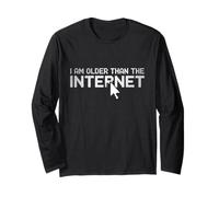 Funny People Testo Divertente Citazione di Io Sono Older Than The Internet Maglia a Manica