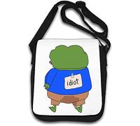 Funny Pepe The Idiot Frog Meme Borsa a tracolla bianca