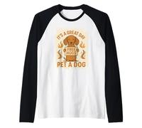 Funny Pet A Dog Bassotto Simpatico Tedesco Weiner Tee Maglia con Maniche Raglan