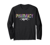 Funny Pharmacy Squad Farmacia Tecnico Leopardo Tie Dye Maglia a Manica