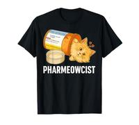 Funny Pharmeowcist Cat Lover Pun Prescrizione Farmacologia Maglietta