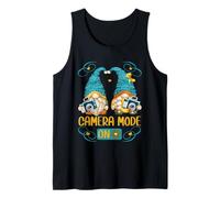 Funny Photographer GNOME for Women Who Loves Camera Mode On Canotta