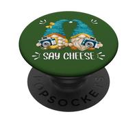 Funny Photography Camera Gnomes For Photographers Say Cheese PopSockets PopGrip Adesivo