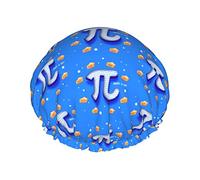Funny Pi Day Spiral Pi Math 3.14 Cuffie da doccia Cuffia da bagno riutilizzabile Cappello da doccia elastico da bagno Morbido impermeabile per cappucci per capelli di tutte le lunghezze