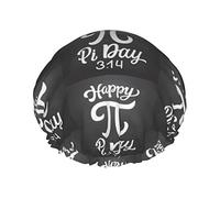 Funny Pi Day Spiral Pi Math 3.14 Cuffie da doccia Cuffia da bagno riutilizzabile Cappello da doccia elastico da bagno Morbido impermeabile per cappucci per capelli di tutte le lunghezze