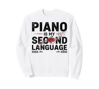 Funny Piano Pianist Piano Is My Second Language Felpa