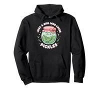 Funny Pickle Costume, Just a Girl Who Loves Pickles Felpa con Cappuccio