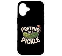 Funny Pickle Halloween Pretend I'm A Pickle Halloween Humor Custodia per iPhone 16
