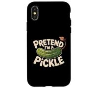 Funny Pickle Halloween Pretend I'm A Pickle Halloween Humor Custodia per iPhone X/XS