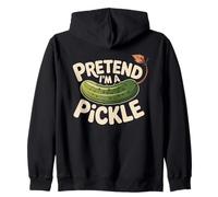 Funny Pickle Halloween Pretend I'm A Pickle Halloween Humor Felpa con Cappuccio