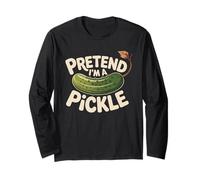 Funny Pickle Halloween Pretend I'm A Pickle Halloween Humor Maglia a Manica