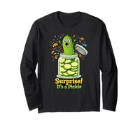 Funny Pickle in Jar Surprise Moment Art Maglia a Manica