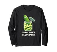 Funny Pickle Jar Cucumber Visual Joke Maglia a Manica