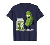 Funny Pickle Surprise Cucumber Cartoon Humor Maglietta