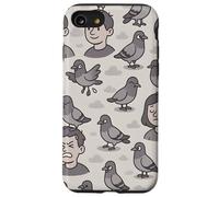 Funny Pigeon Cartoon Urban Bird Meme Humor Drawing Custodia per iPhone SE (2020) / 7/8