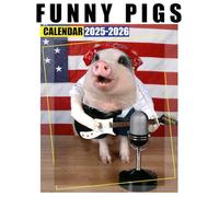 Funny Pigs Calendar 2025 - 2026: 24 Months Jan 2025 to December 2026, 17" x 22" Opened, Thick & Sturdy Paper, Great Gift For Organizing & Planning, US Holidays