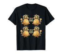 Funny Pineapple Fruit Pattern for Family Summer Vacation Maglietta