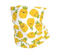 Funny Pineapple Modern Creative White Elastico Sciarpa al Collo Antiscivolo Sciarpa A Tubo Ghetta per Bambini Pesca Estivo