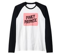 Funny Pinky Promessa Discorso Emblema Maglia con Maniche Raglan