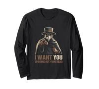 Funny Plague Doctor Medieval History Maglia a Manica