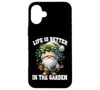 Funny Plant Lover Gnome Grandpa Life Is Better In The Garden Custodia per iPhone 16 Plus