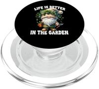 Funny Plant Lover Gnome Grandpa Life Is Better In The Garden PopSockets PopGrip per MagSafe