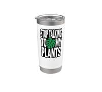 Funny Plant Lover Stop Talking To My Plants Monstera Design Bicchiere termico in acciaio inox doppia parete