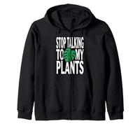 Funny Plant Lover Stop Talking To My Plants Monstera Design Felpa con Cappuccio