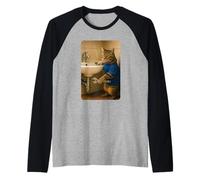 Funny Plumber Cat Meme Handyman Hilarious Cat Joke Maglia con Maniche Raglan