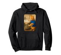 Funny Plumber Cat Meme Handyman Hilarious Orange Cat Joke Felpa con Cappuccio