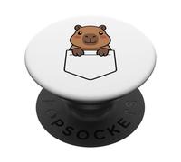 Funny Pocket Capybara - Minimal Animal Art PopSockets PopGrip Adesivo