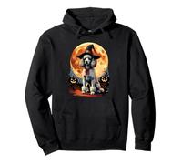 Funny Poodle Witch Spooky Ghost Halloween Costume Felpa con Cappuccio