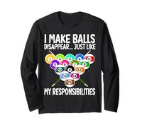Funny Pool Billiard Men Women Billiards Players 8 Ball Gifts Maglia a Manica