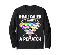 Funny Pool Billiard Men Women Billiards Players 8 Ball Gifts Maglia a Manica