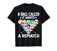 Funny Pool Billiard Men Women Billiards Players 8 Ball Gifts Maglietta