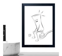 Funny Pooping Toothpaste Bathroom Wall Decor - Humorous Poster, 30x40cm Unframed Pooping Toothpaste Bathroom Picture, Novelty Wall Art | Decorative Print for Home, Office, Hotel, Farmhouse, Shower